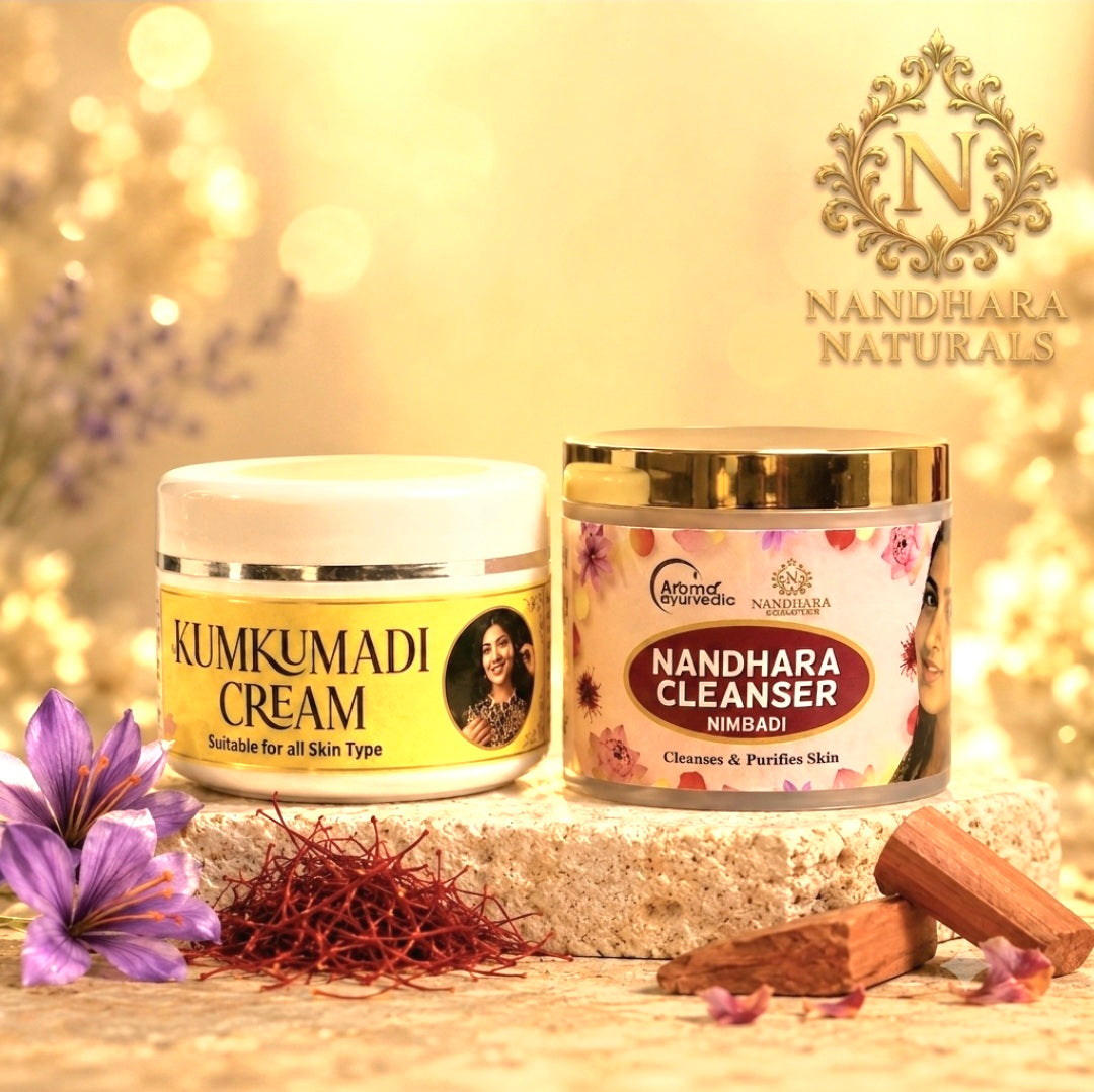 Kumkumadi Cream 50gm+Nandhara Cleanser50gm (Combo)