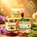 Kumkumadi Cream50gm+aloevera gel 500gm+saffron face pack 50gm ( Combo )