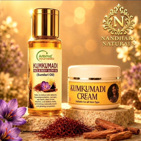 Kumkumadi Glow Oil 30ml+Kumkumadi cream 50gm