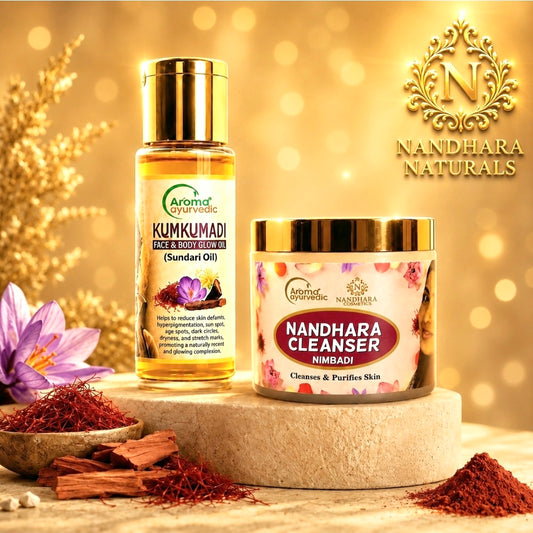 KUMKUMADI GLOW OIL 30ML + CLEANSER 50GM COMBO