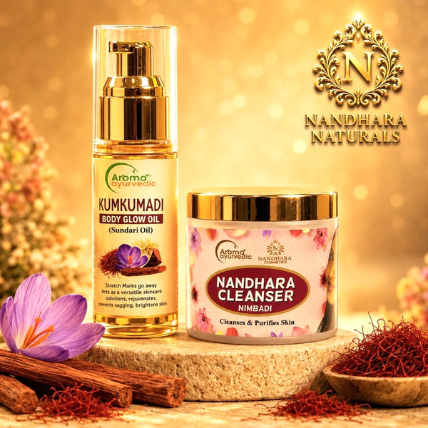 KUMKUMADI GLOW OIL 50ML + CLEANSER 50GM COMBO