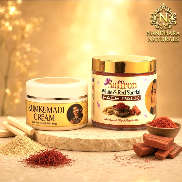 Kumkumadi cream 50gm+saffron face pack50gm (Combo)