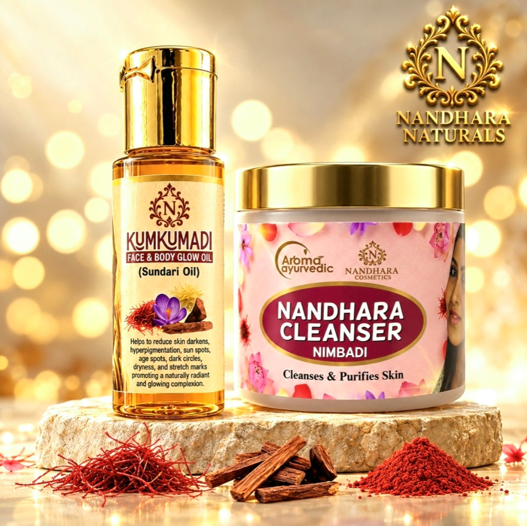 KUMKUMADI GLOW OIL 30ML + CLEANSER 50GM COMBO