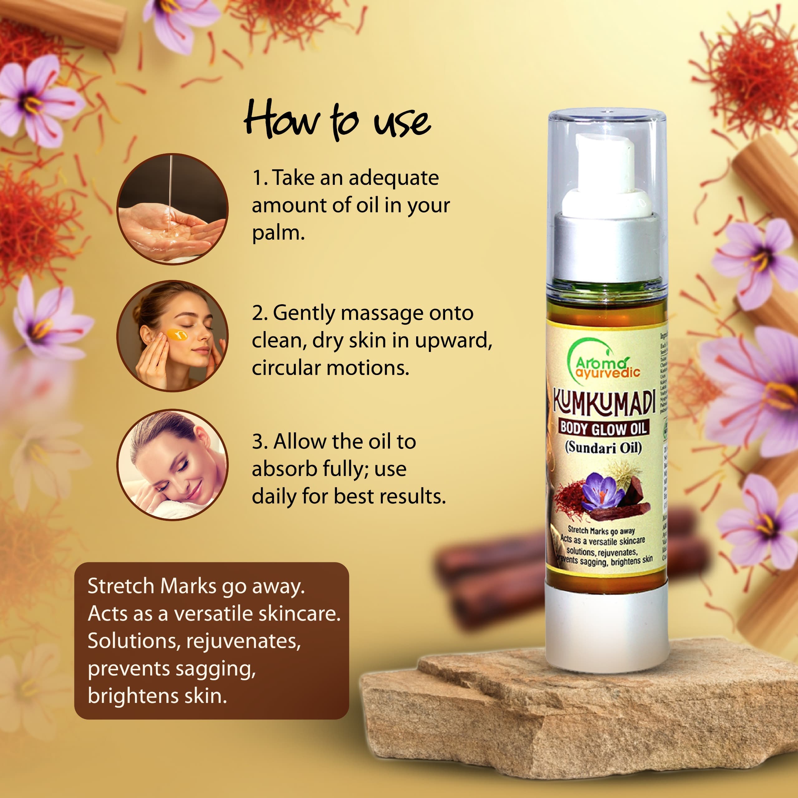 Kumkumadi Body Glow Oil (Sundari Oil) 50ML